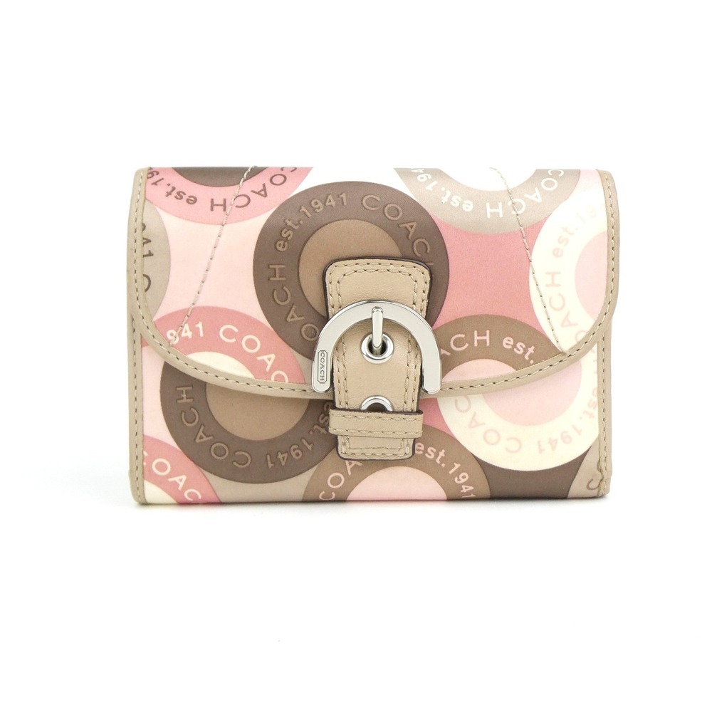 Coach Snaphead Chalk Pink Multicolor Bifold Wallet